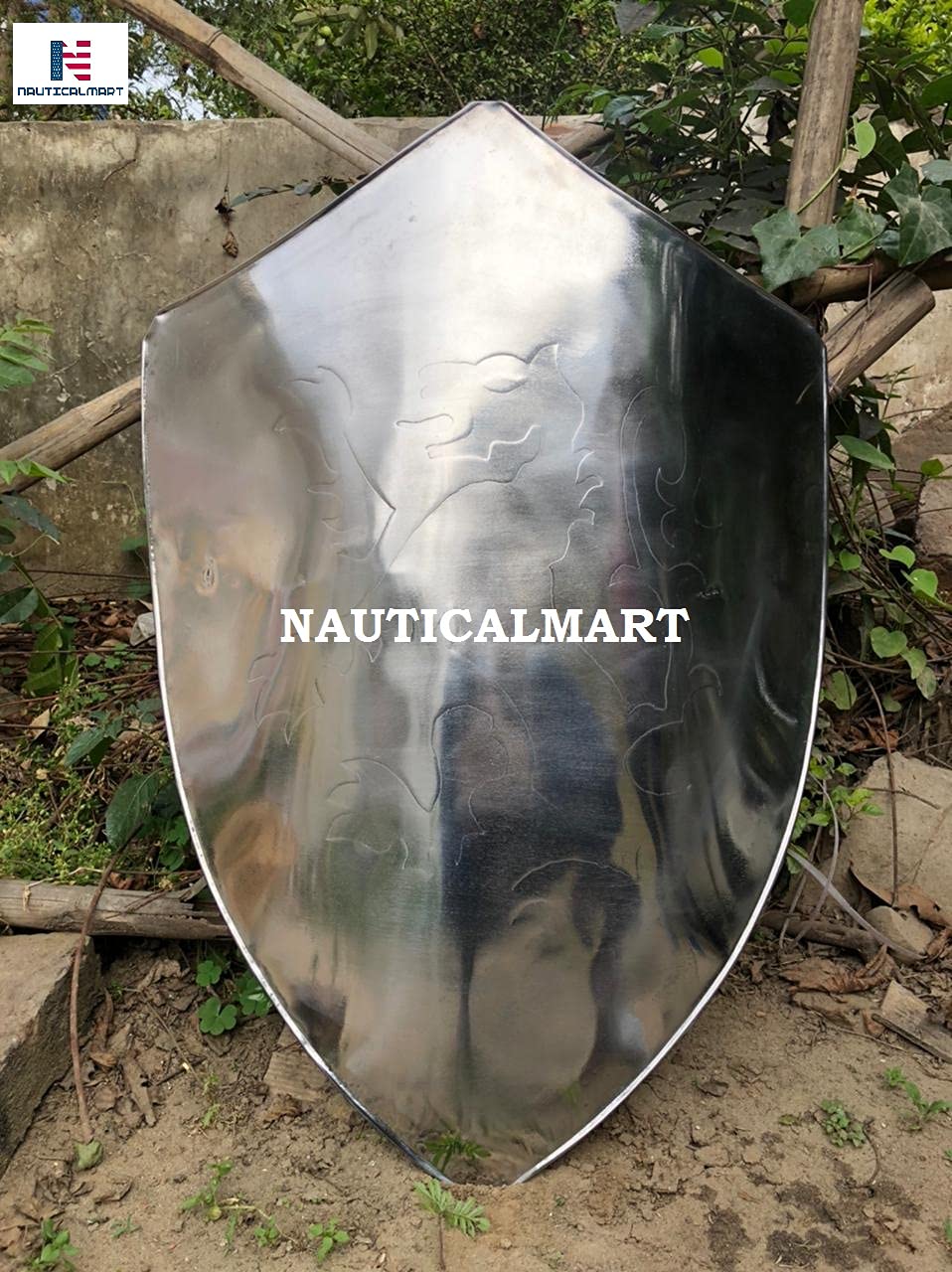 Medieval Knight Armor Lion Shield (24 inches)