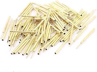 Aexit P160-2W Metal Testers Test Probe Receptacle 30mm Length 100pcs Multi Testers Gold Tone