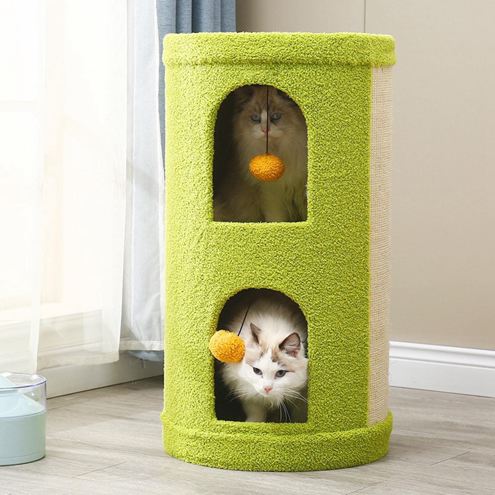 Torre para Gatos Marco de Escalada for Gatos, Perchas for casa, Entrenamiento Interactivo, Pelota Juguete Colgante, Muebles, Postes for rascar for el Suelo Interior Rascador
