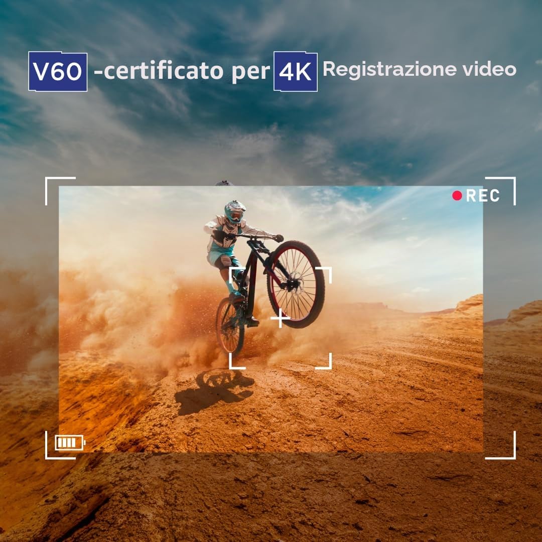 Integral Scheda di memoria SDXC professionale ad alta velocità da 64 GB UHS-II V60 fino a 280 MB in lettura e 100 MB di velocità di scrittura, 1733X SDXC
