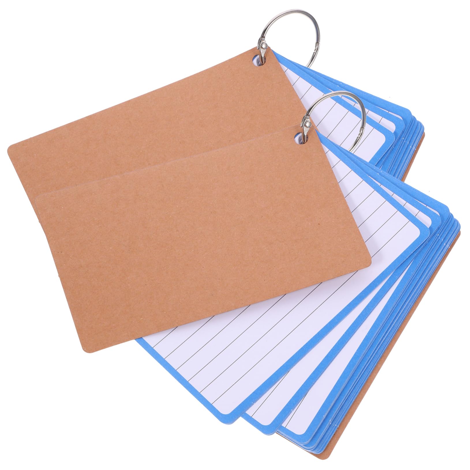 Angoily Set of 2 Lined Index Cards Blank Flash Cards Ringed Holes Memo Notecards for Vocabulary Building Daily Planning Diy Projects