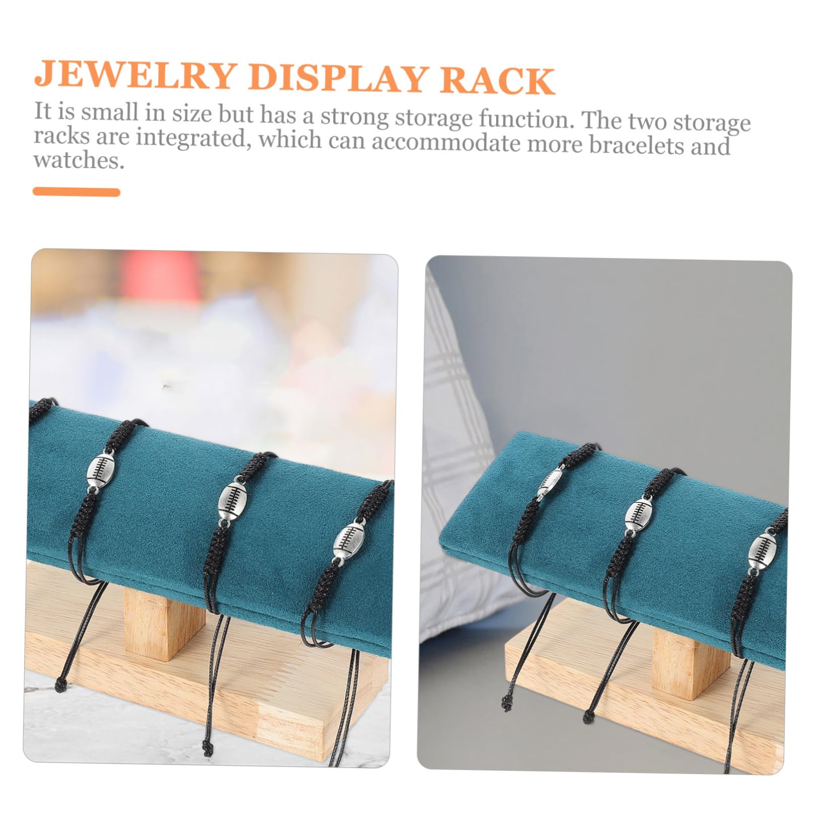 Armbandhalter Tischplatte Ohrring Display Ornament Ständer Schmuck Halskette Armreif Uhren Holz Grün