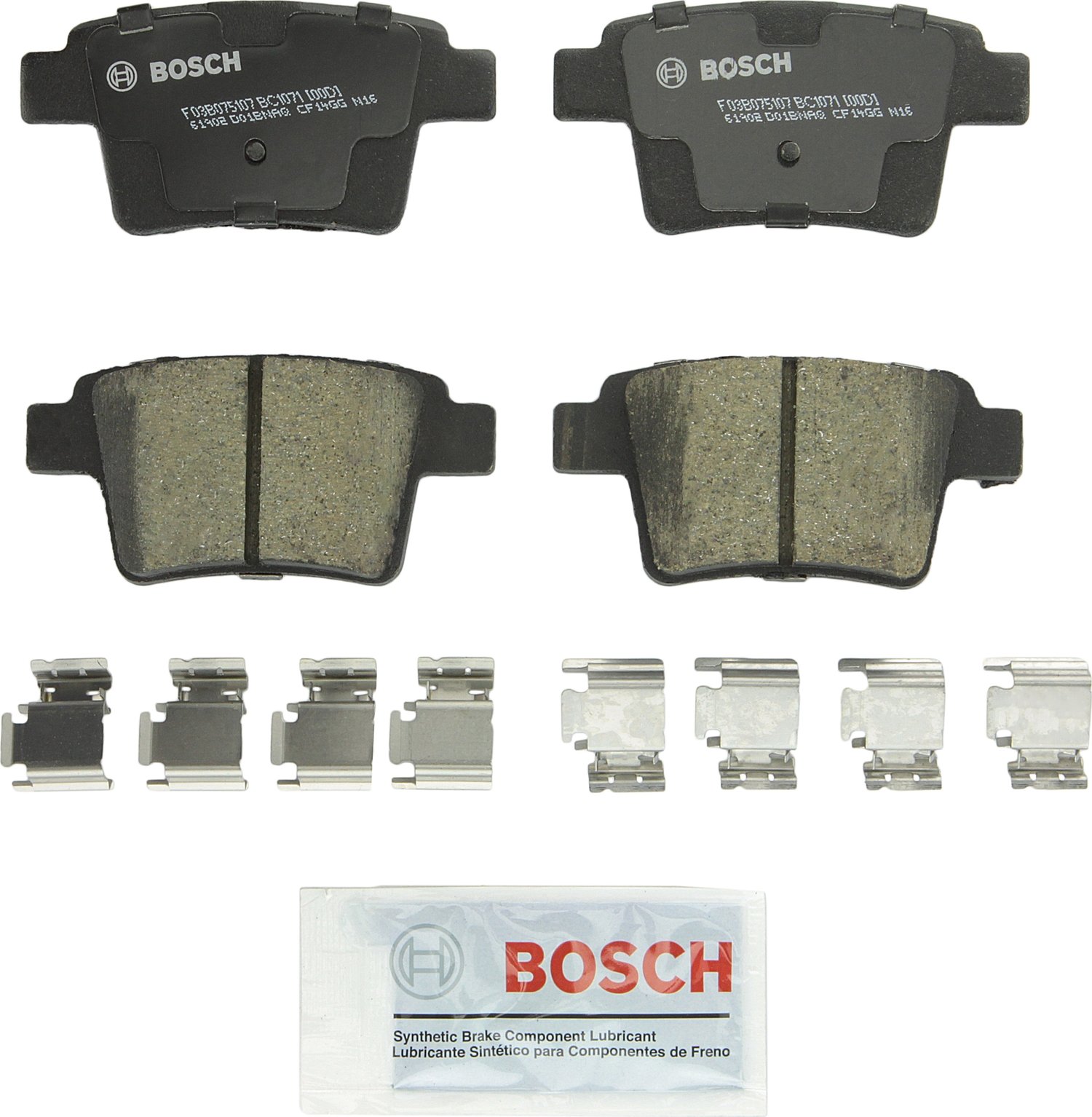 BOSCH BC1071 QuietCast Premium Ceramic Disc Brake Pad Set - Compatible With Select Ford Five Hundred, Freestyle, Taurus, Taurus X; Jaguar X-Type; Mercury Montego, Sable; REAR