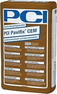 PCI Pavifix CEM Mortier de ciment pour pav&eacute;s en pierre naturelle, pierre naturelle, b&eacute;ton, 25 kg, gris