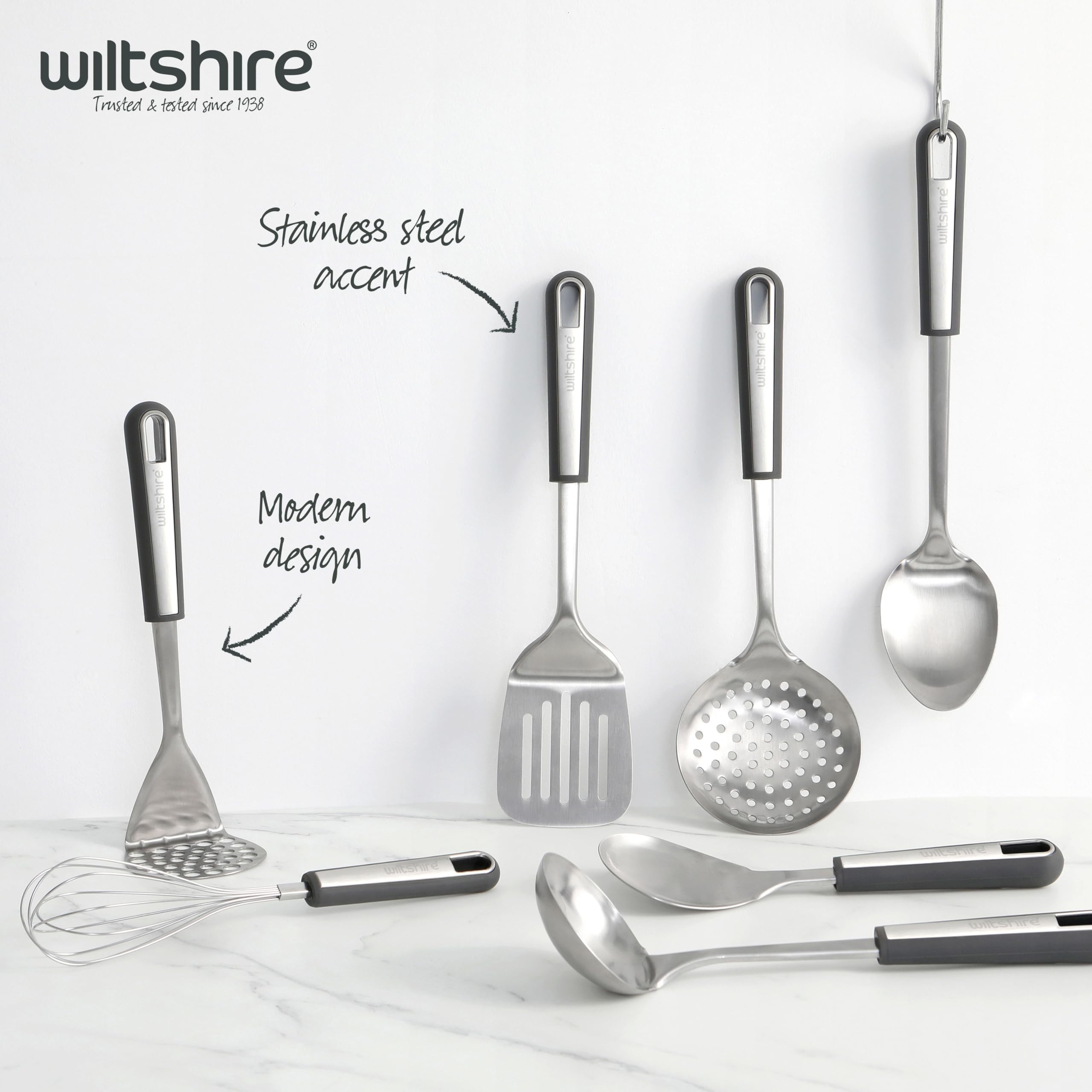 Wiltshire Aspire Slotted Turner, Stainless Steel, Flipping & Turning Tool, Cooking Spatula, Fish Slice - Image 2