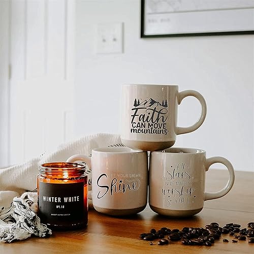 Miniatura 10 de JAJADO Plantillas adhesivas de fe cristiana, plantillas reutilizables de pantalla de seda, versículos religiosos de la Biblia, plantillas de pintura