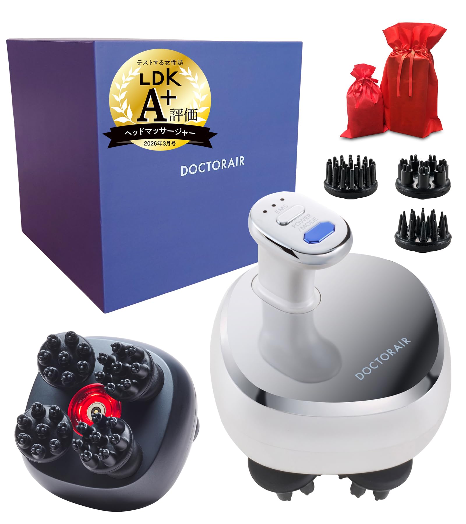 DOCTORAIR EMSスカルプスパ ミラー付きブラシ付き Amazon | 【LDK A+評価獲得】ドクターエア 公式ストア EMSスカルプスパ