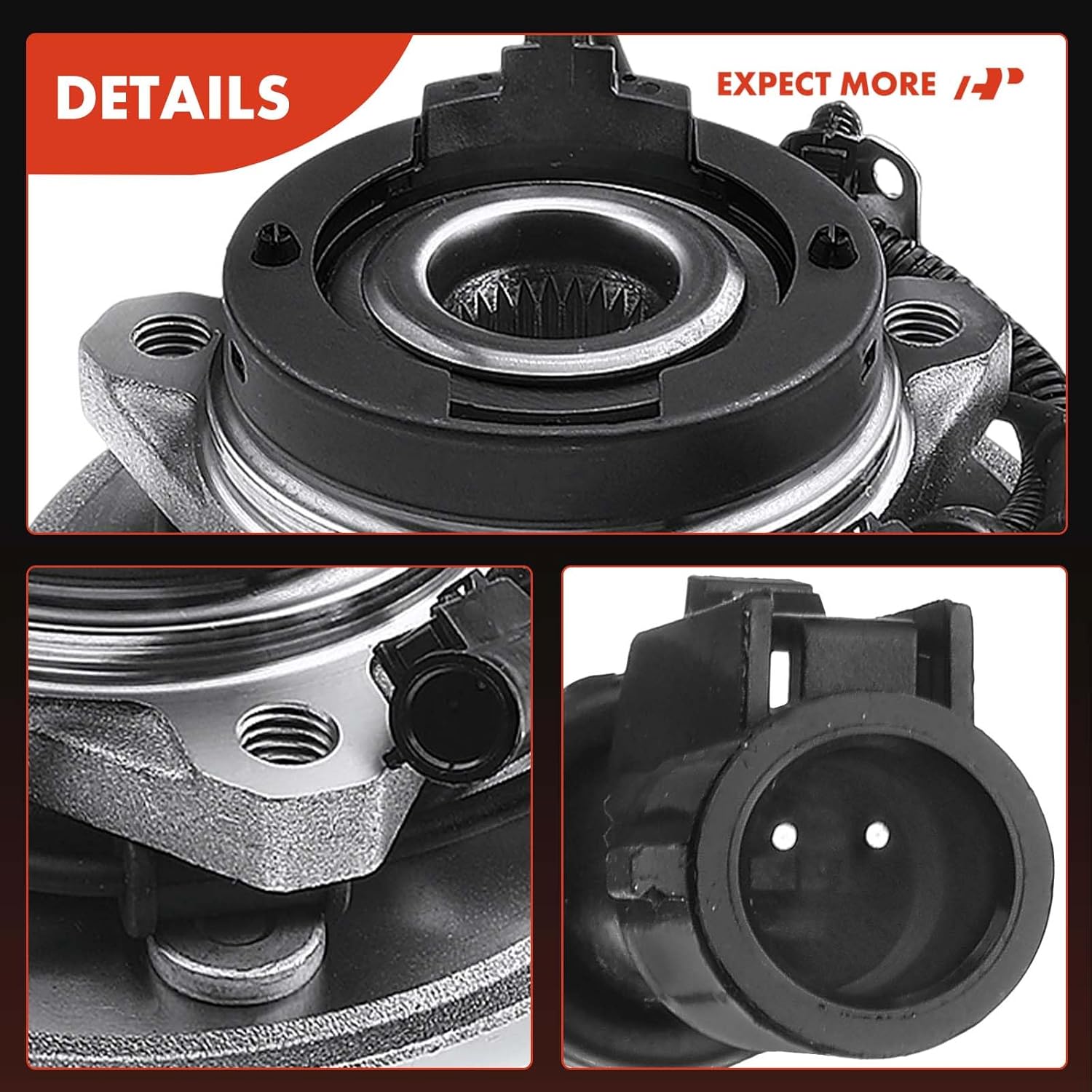 A-Premium Front Left Wheel Bearing and Hub Assembly with ABS & 5-Lug Compatible with Ford Freestar 2004-2007, Mercury Monterey 2004-2007