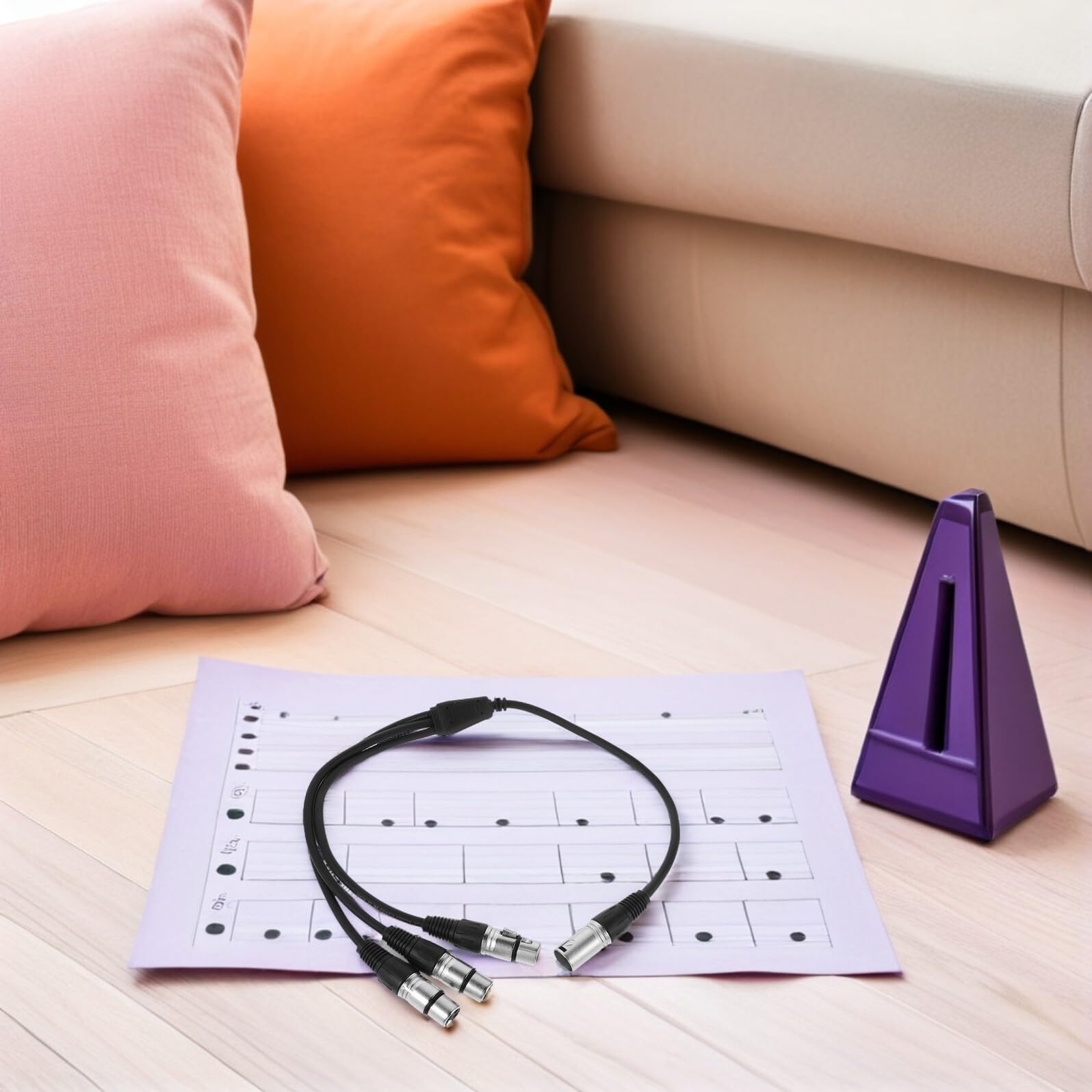 Alipis 2 Stück Xlr Stereo Splitterkabel 0, 6m 1 Stecker 3 Buchsen Schwarz