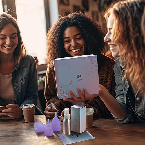 Miniatura 3 de Copa menstrual reutilizable, copas de silicona para el período, suaves, cómodas y respetuosas con el medio ambiente, juego de 3 kit para niñas y