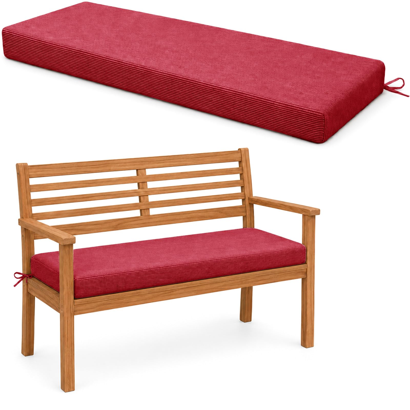 Corduroy Bench Cushion – 2/3/4 seater Garden Bench Cushion Indoor/Outdoor