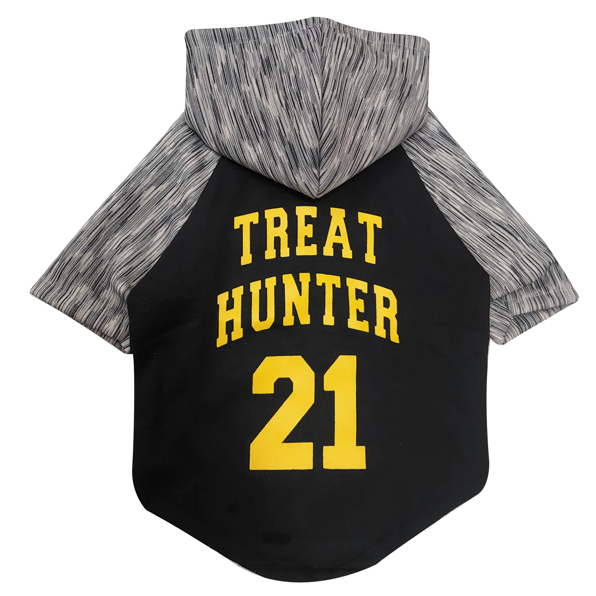 FETCHER Black Treat Hunter Printed Premium Warm Fleece Hoodie for Dogs and Cats | Winter wear (24" 3XL) (B0BRSWXVYT) Amazon Price History, Amazon Price Tracker