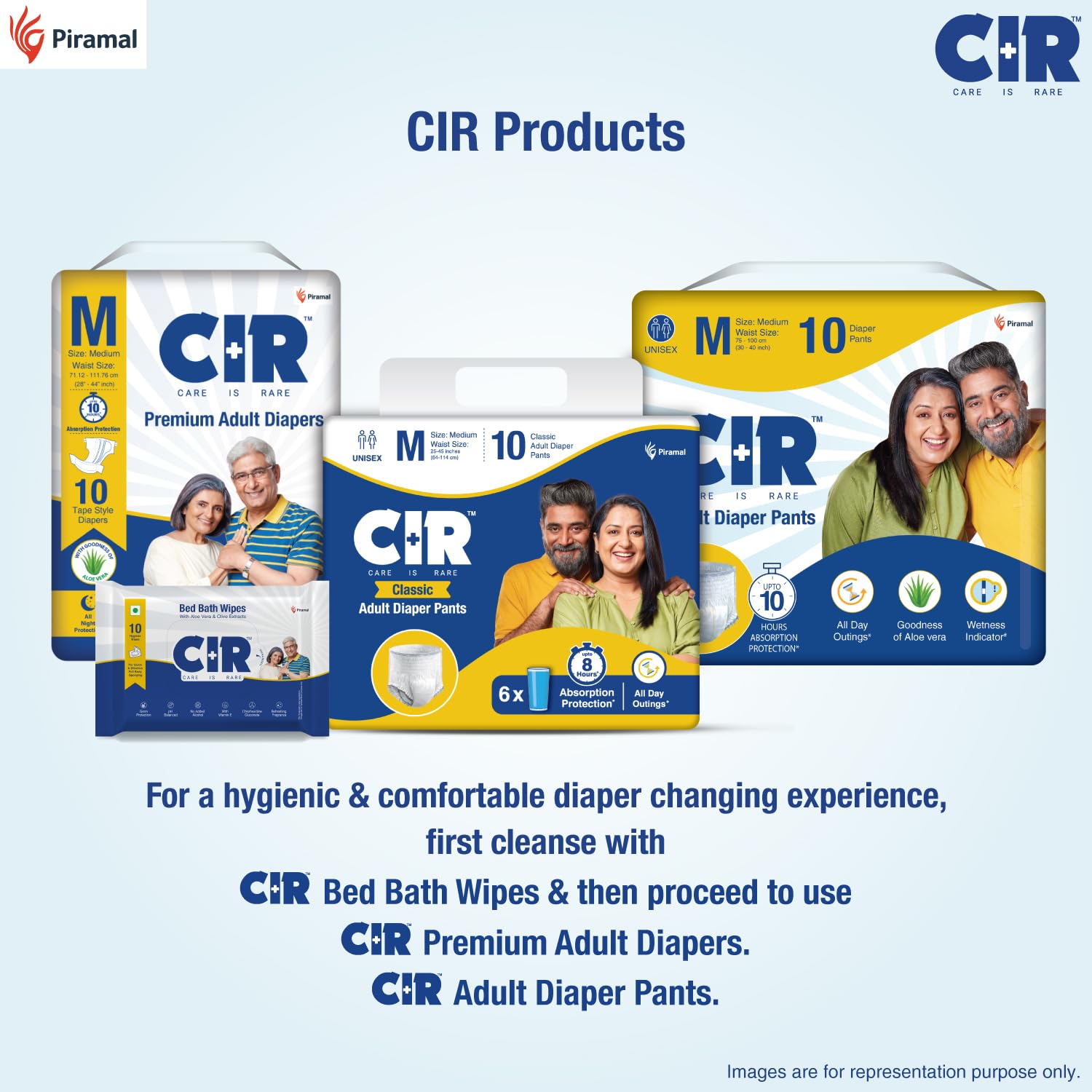 CIR Classic Adult Diaper Pants Style | Adult Diapers M Size (Medium) | Waist Size (64-114 cm | 25"- 45") | 8 hour Absorption Protection | Unisex with Odour Control & Cotton Soft Feel | 10 Units - Image 7 thumbnail