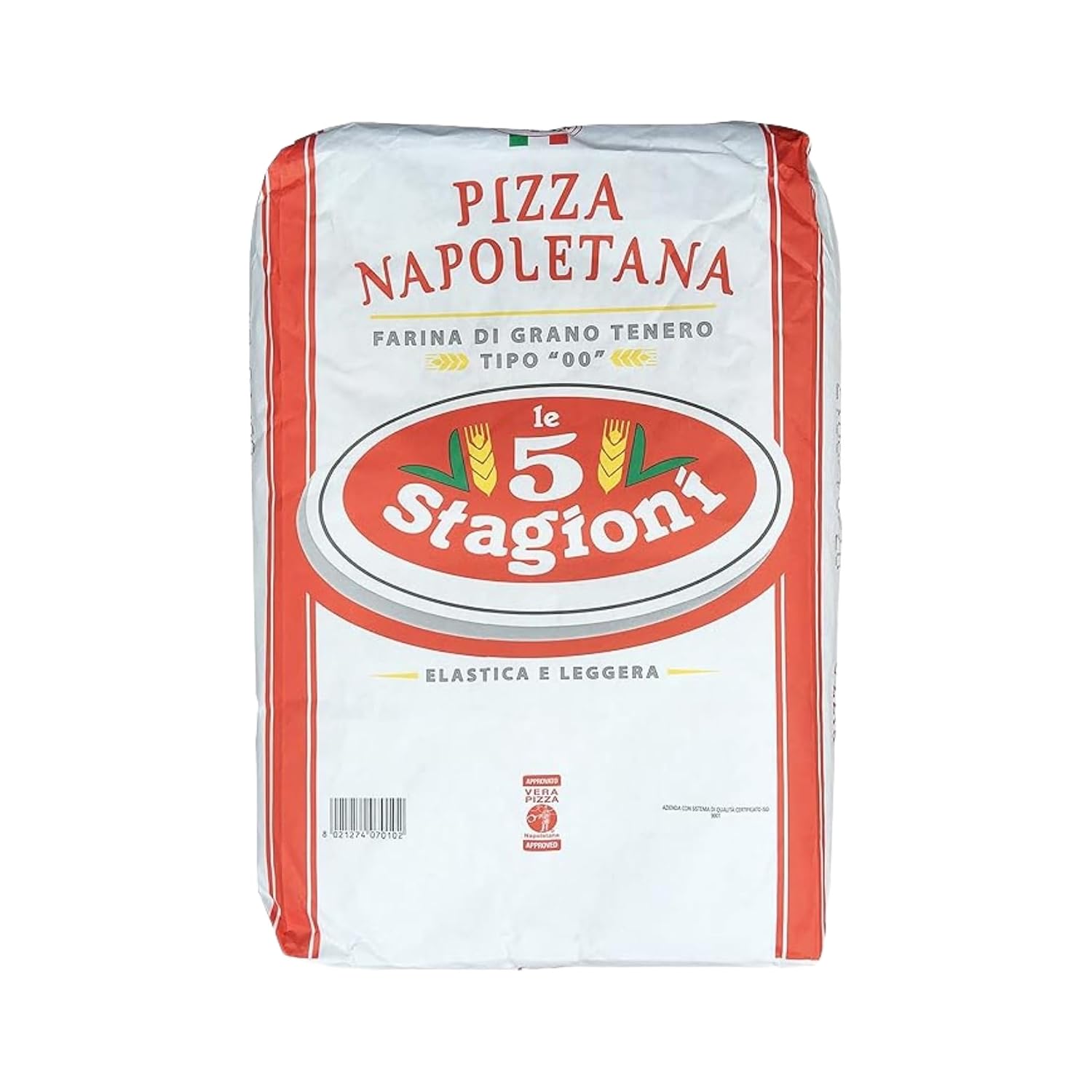 pizza flour le 5 stagioni napoletana 10 kg bag - wheat flour type 00 farina di grano tenero tipo 00 italy