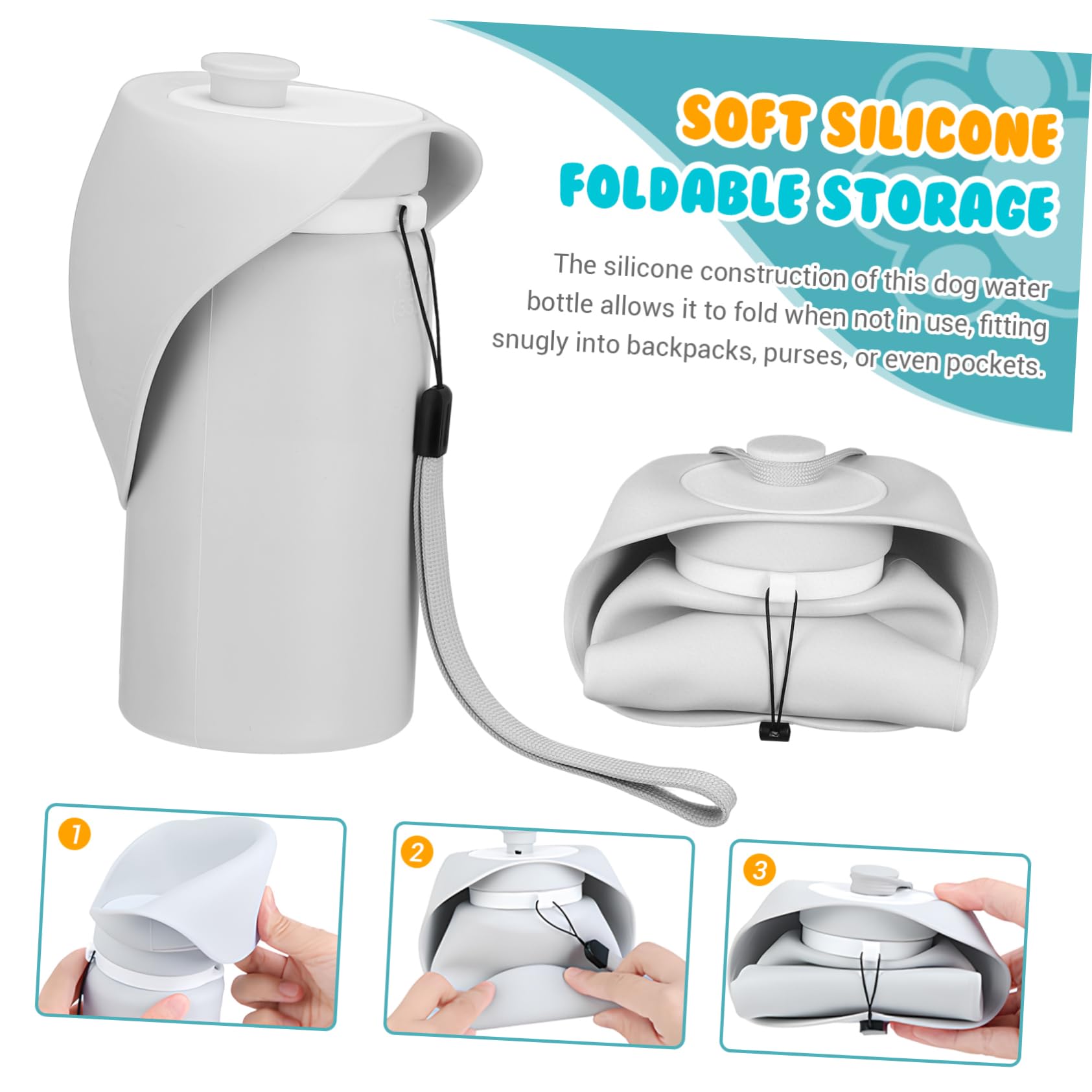 BCOATH 550ml Dog Water Bottle Pet Water Dispenser Portable Cup Outdoor Dog Bowl Travel Holder