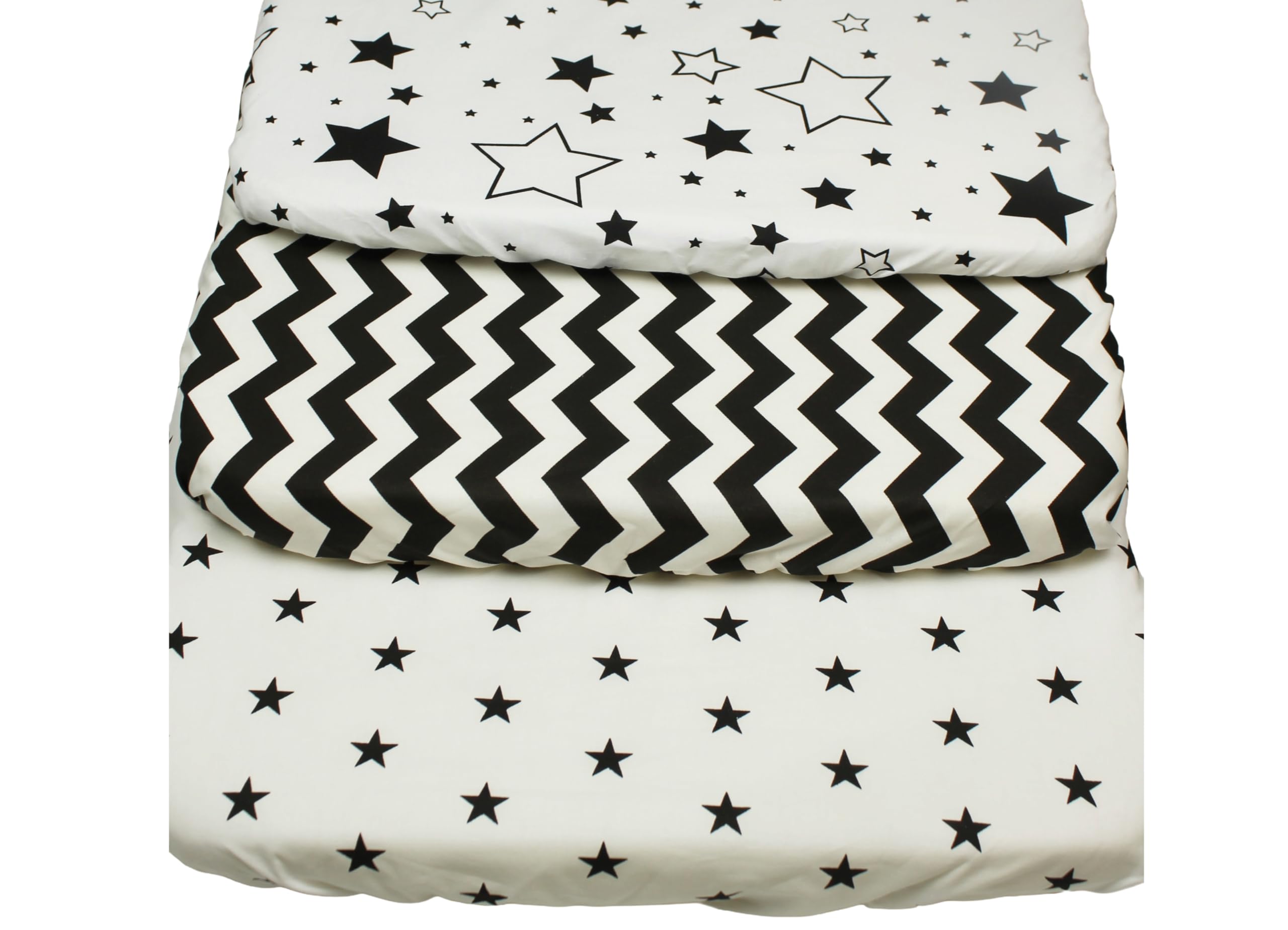 3-Pack Fitted Sheets for Bedside Cribs, Compatible with Chicco Next2Me, 55x90cm, Soft Cotton Baby Sheets - Image 2