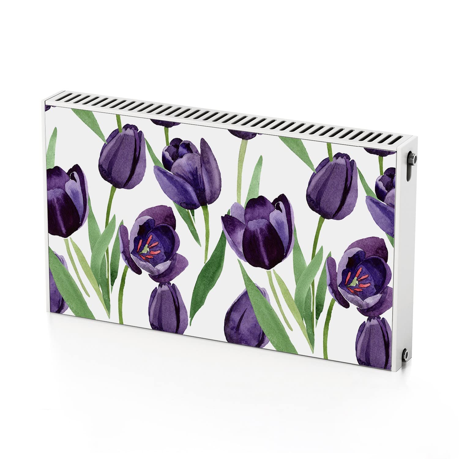 Tapis magnétique de décoration de radiateur 100x60 cm motif tulipes