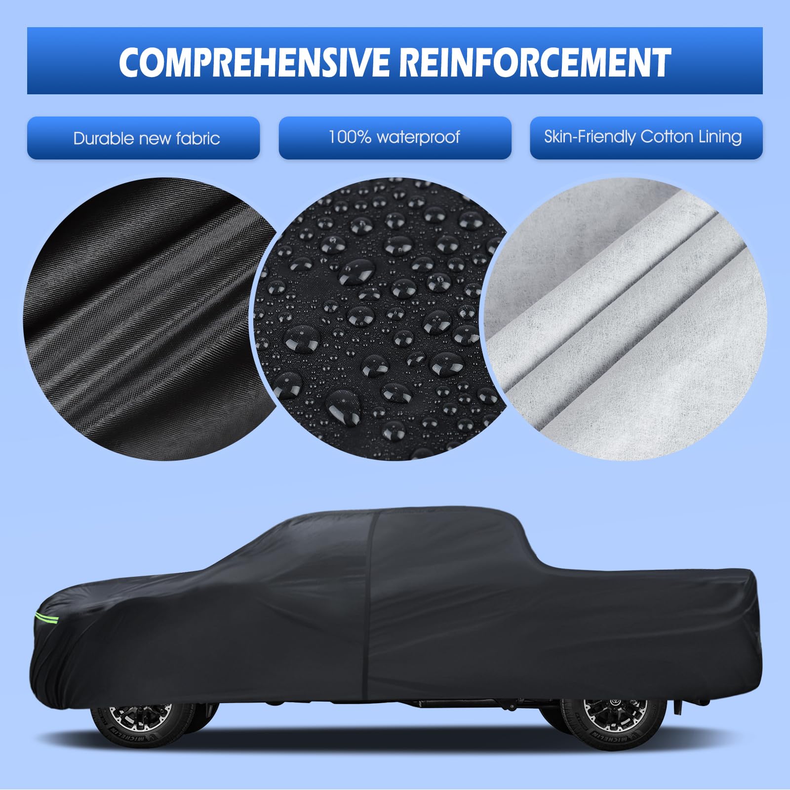 Car Cover Custom Fit for Toyota Tundra 5 5Ft Bed 2000-2025 Migaven Waterproof Full Exterior Cover Sun Rain — view 3