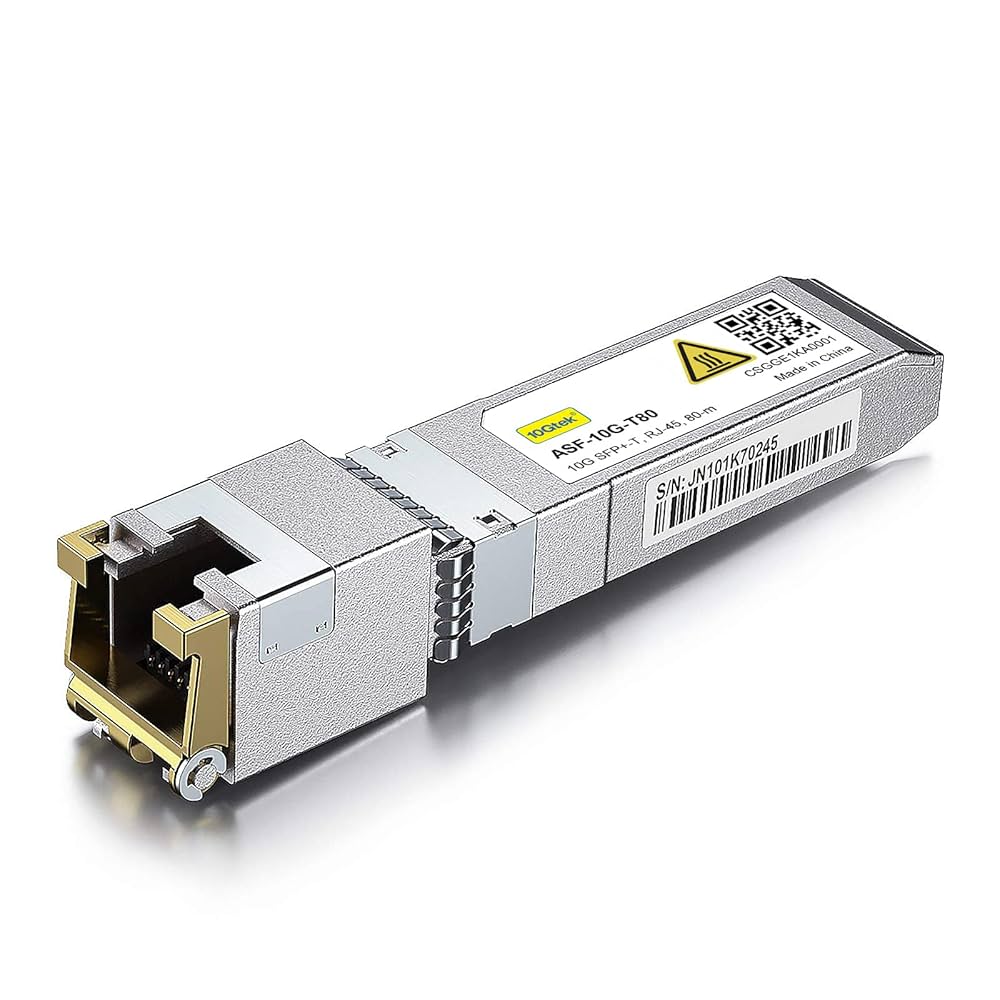 新品　10Gtek 10GBase TX 80m 2個 Amazon.com: 10Gtek 80 Meters, 10GBase-T SFP+ to RJ-45