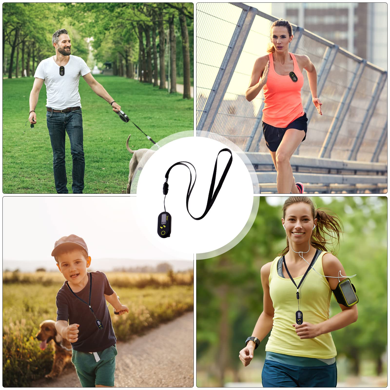 Mini Podomètre 3D Avec Clip et Cordon de Cou - Capteur Précis Pour Mesurer Pas et Distance - Pour Homme, Femme, Enfant, Course, Marche, Randonnée