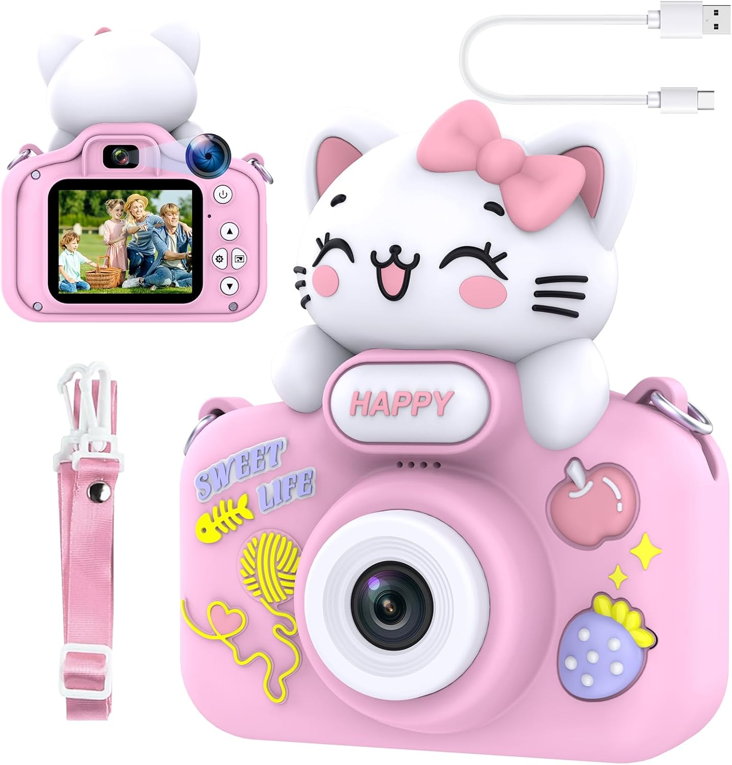 Kids Camera for Boys and Girls, 1080P 48MP Digital Camera for Kids 3-10 Year Old, Includes 16GB MicroSD Card, It is The First Choice for Children's
