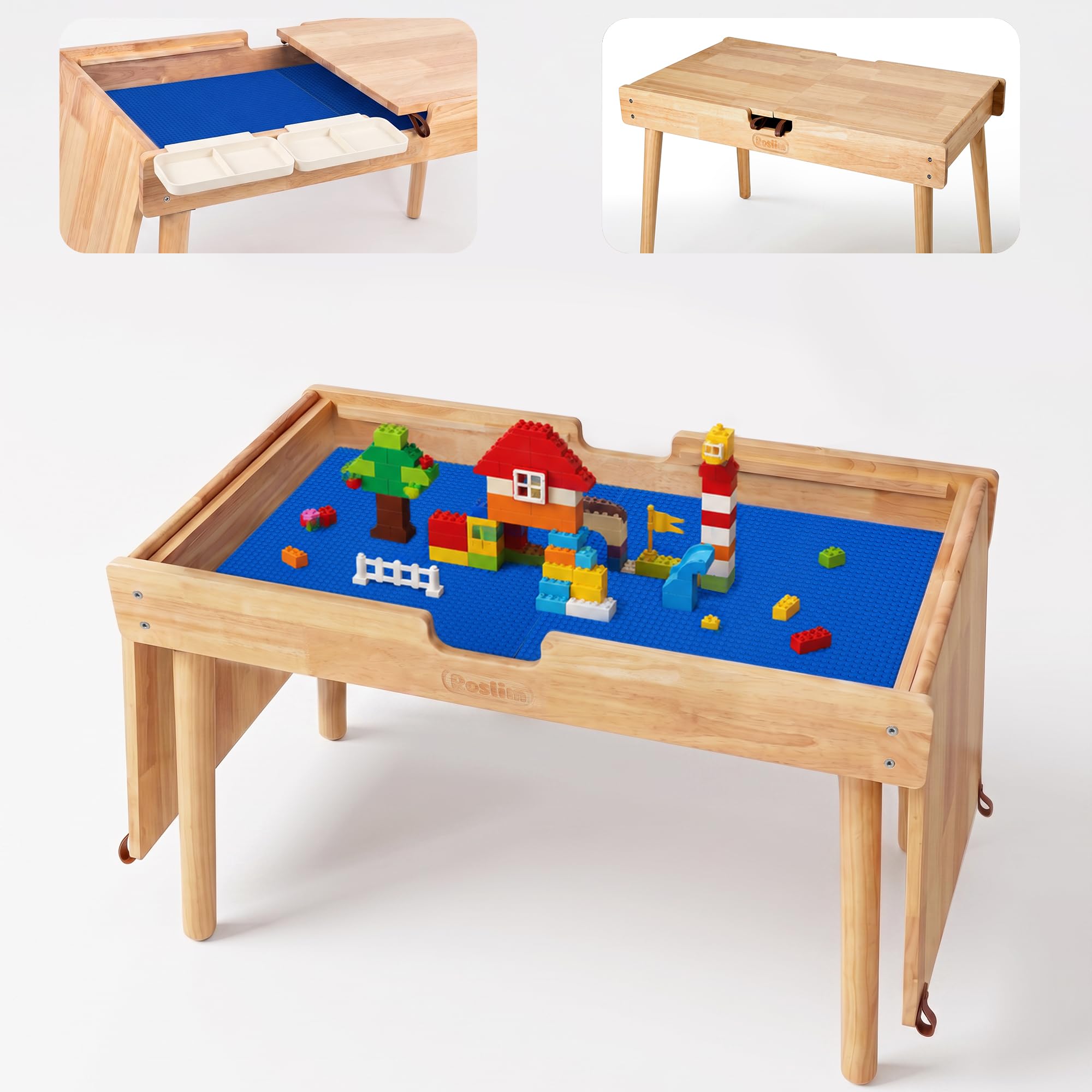 Photo 1 of Roslim 2-in-1 Wooden Activity Table for Kids