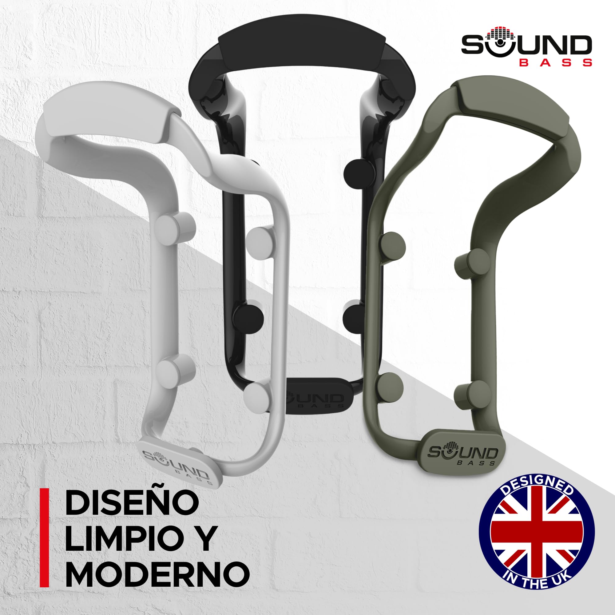 Sound Bass Move Soporte de Montaje en Pared para Altavoz, Resistente a la Intemperie, Compatible con Sonos Move Versión 1 y 2, Incluye Accesorios de Montaje, Negro