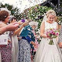 Vista 5 de Confeti de papel de seda, 5000 unidades, círculos redondos amarillos, de 1 pulgada, para decoración de mesa, boda, fiesta de cumpleaños