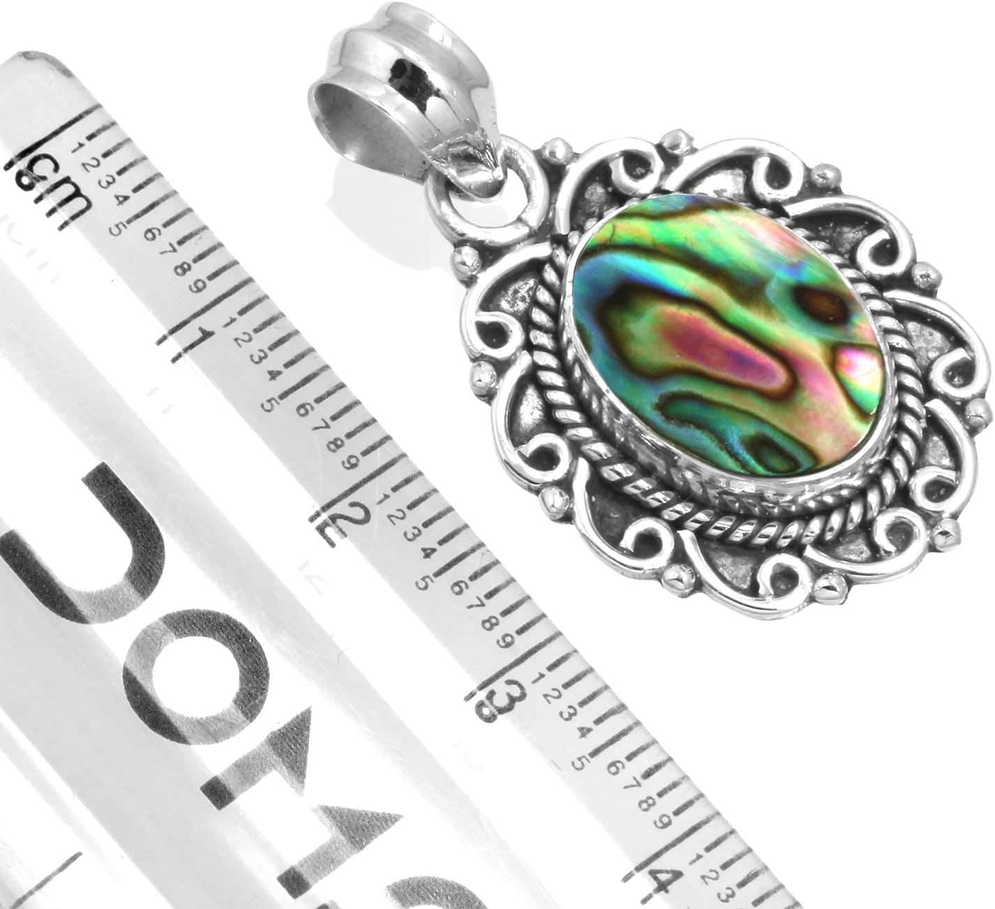 Handmade Genuine 925 Sterling Silver Pendant Necklace Natural Gemstone Onyx, Carnelian, Lapis, Garnet Oval Boho Jewelry For Women