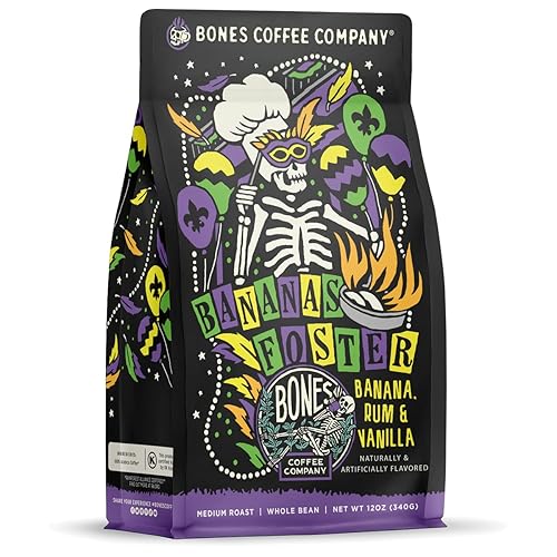 Miniatura 316 de Bones Coffee Company - Granos de café molido French Vanilla, café arábico de tostado medio y baja acidez, café gourmet, 355 gr