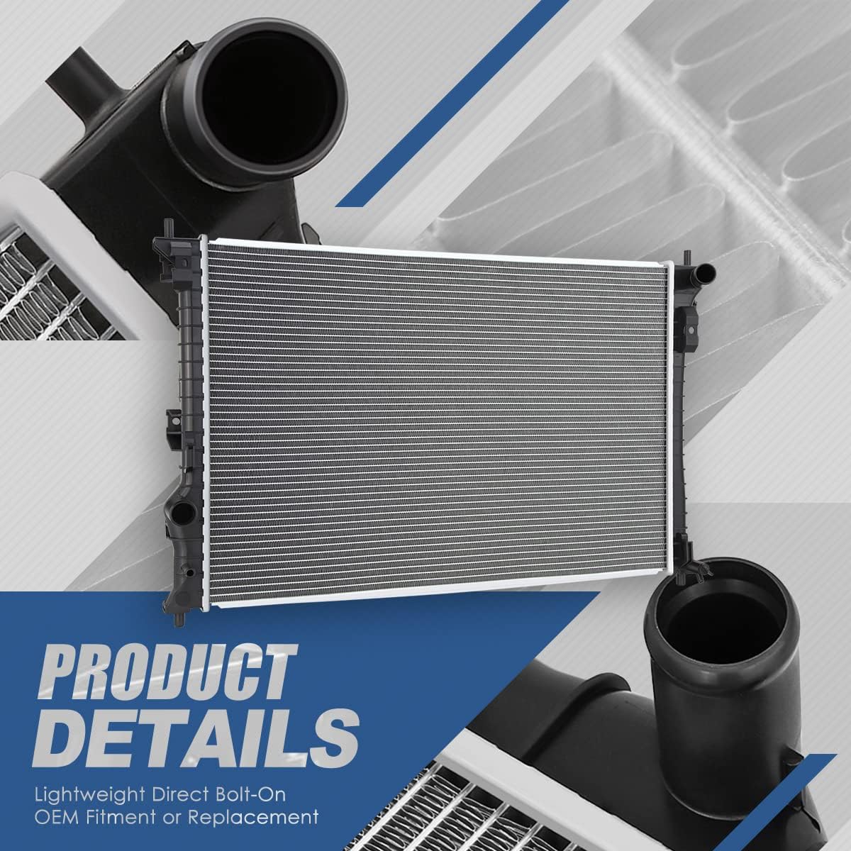 Auto Dynasty Radiator Compatible with 13-19 Ford Explorer Police Interceptor Utility 3.5L Turbo, DPI 13561 Factory Style 1-Row Cooling Radiator, Aluminum Core