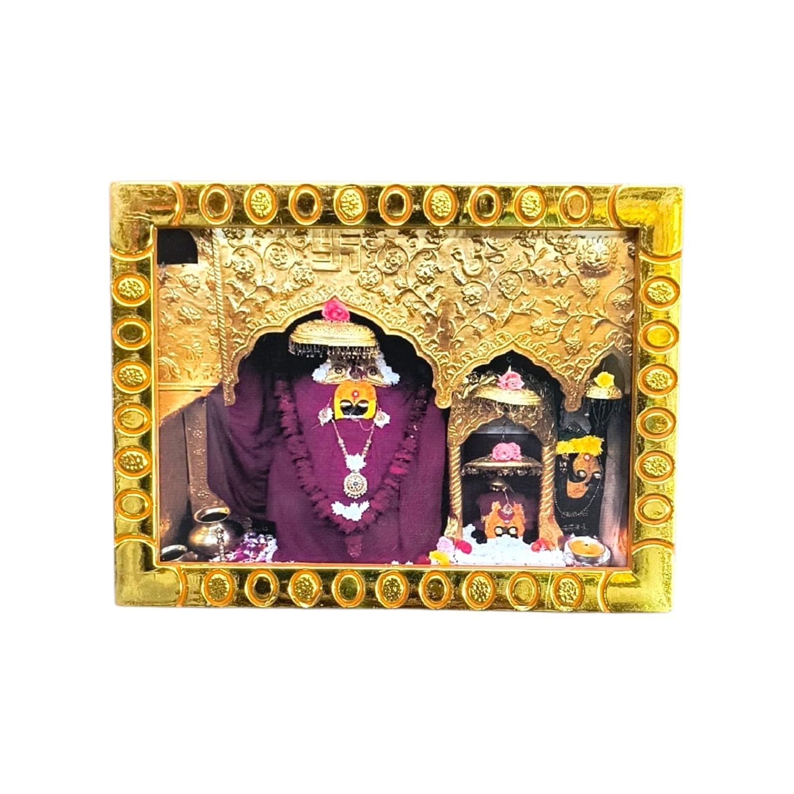 Small Mata Shree Naina Devi Temple Photo Frame – Shakti Peeth Religious Table Top Decor (9 x 6.5 cm)-image-3