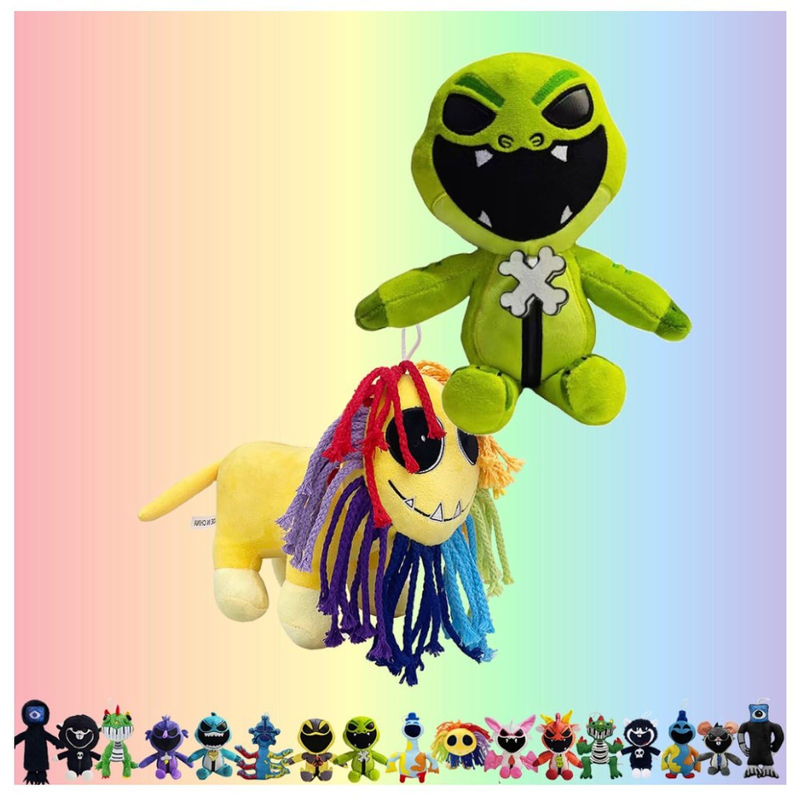 Smiling Animals Plush - Horror Game Theme Plushies Toy Birthday Gifts for Fans Friends, Stuffed Animal 10" Soft Home Decorations Pillow, 2 PCS - Allister Gator