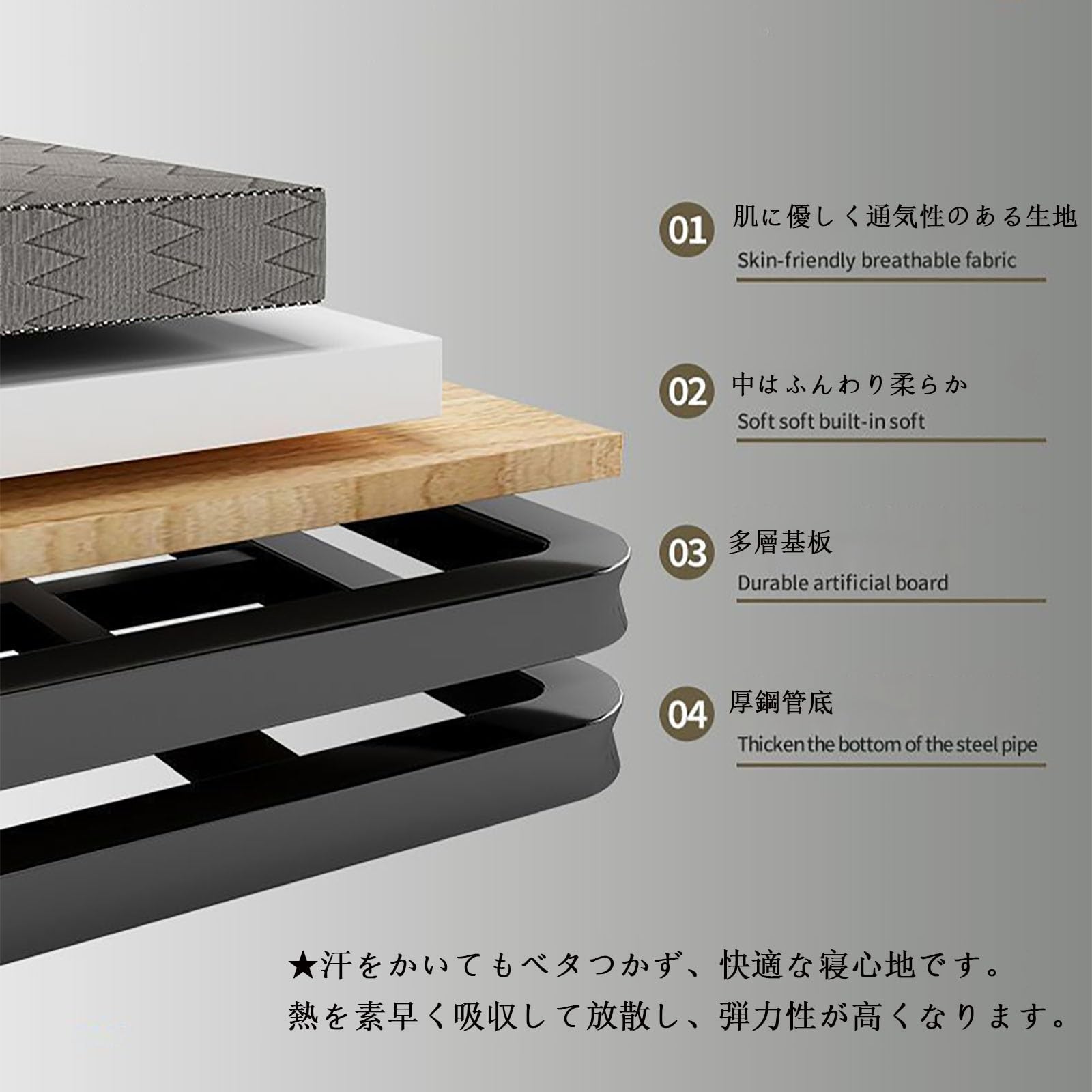 Amazon.co.jp: NEONMAN 折り畳みベッド（高さ41CM） 折りたたみベッド