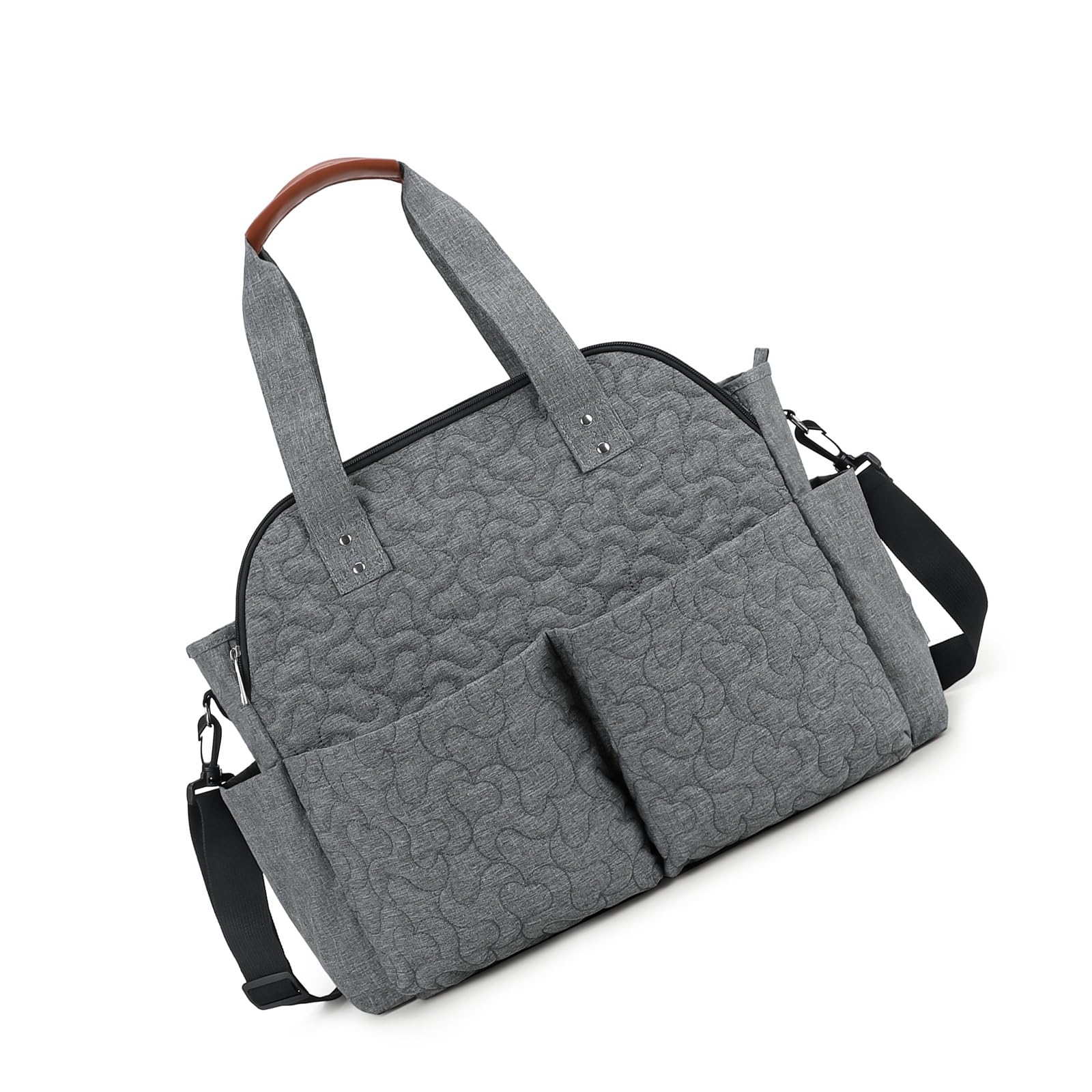 Kaeltsyn Spacious Polyester Diaper Organiser Multi Functional with Pockets for Family Outings Waterproof Diaper Bag