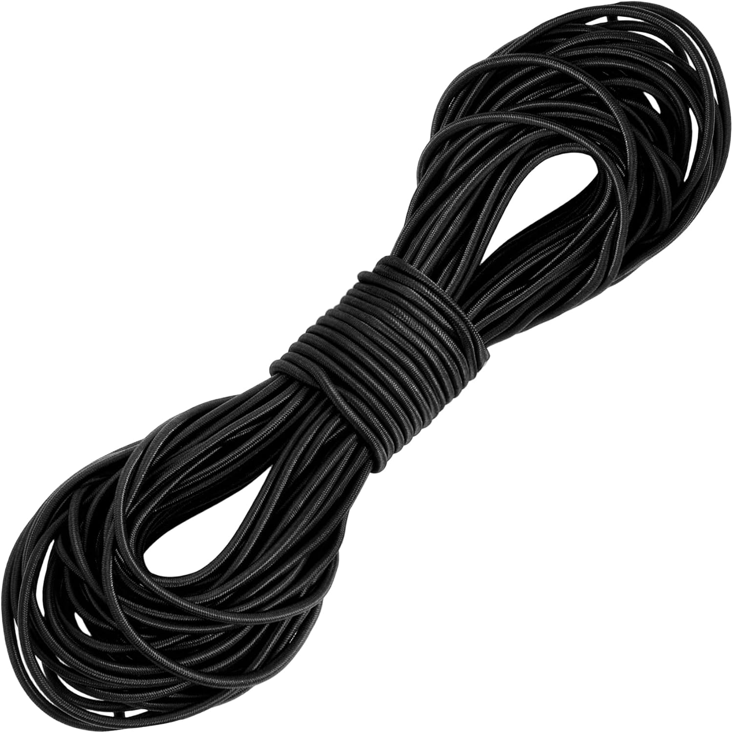 HINZIC 1/8" Round Black Elastic Cord for Jewelry Making, 16.4 Yards Stretchy Bracelet String, Elastic Stretch Beading Cord Supplies for Necklaces Mask DIY Crafts