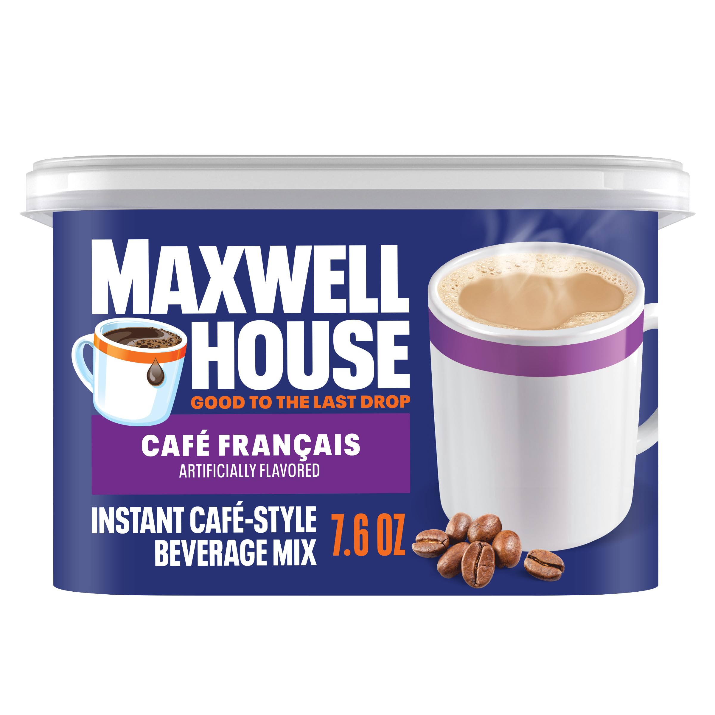 Maxwell House International Cafe Francais Style Instant Coffee (215 ml Canister)