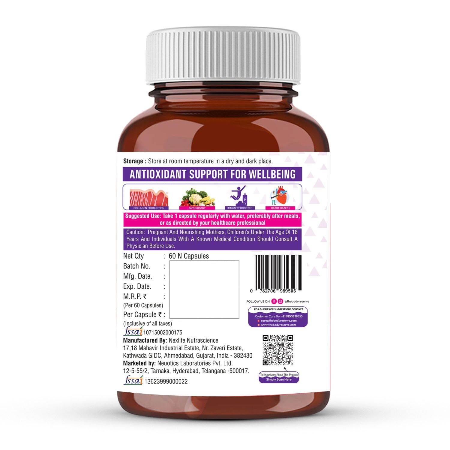 The Body Reserve Alpha Lipoic Acid 300mg with Lycopene & Vitamin B12 | Nerve Health, Energy, Antioxidant & Healthy Blood Sugar Support | Vegan, Non-GMO, 60 Tablets — Amazon image 6