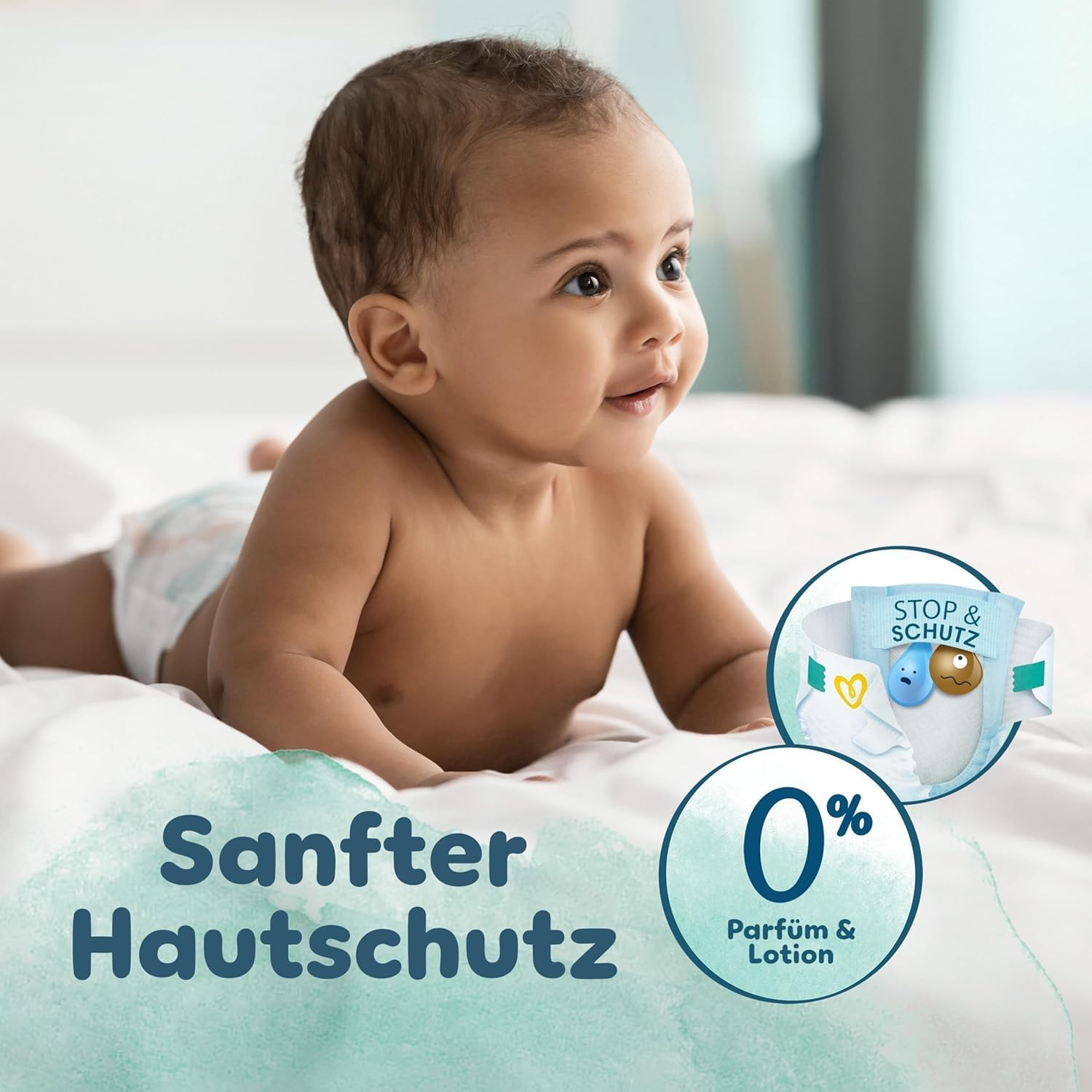 Pampers Harmonie Windeln Größe 3, 240 Windeln, 6kg-10kg, sanfter Hautschutz mit 100 Prozent Pampers Schutz