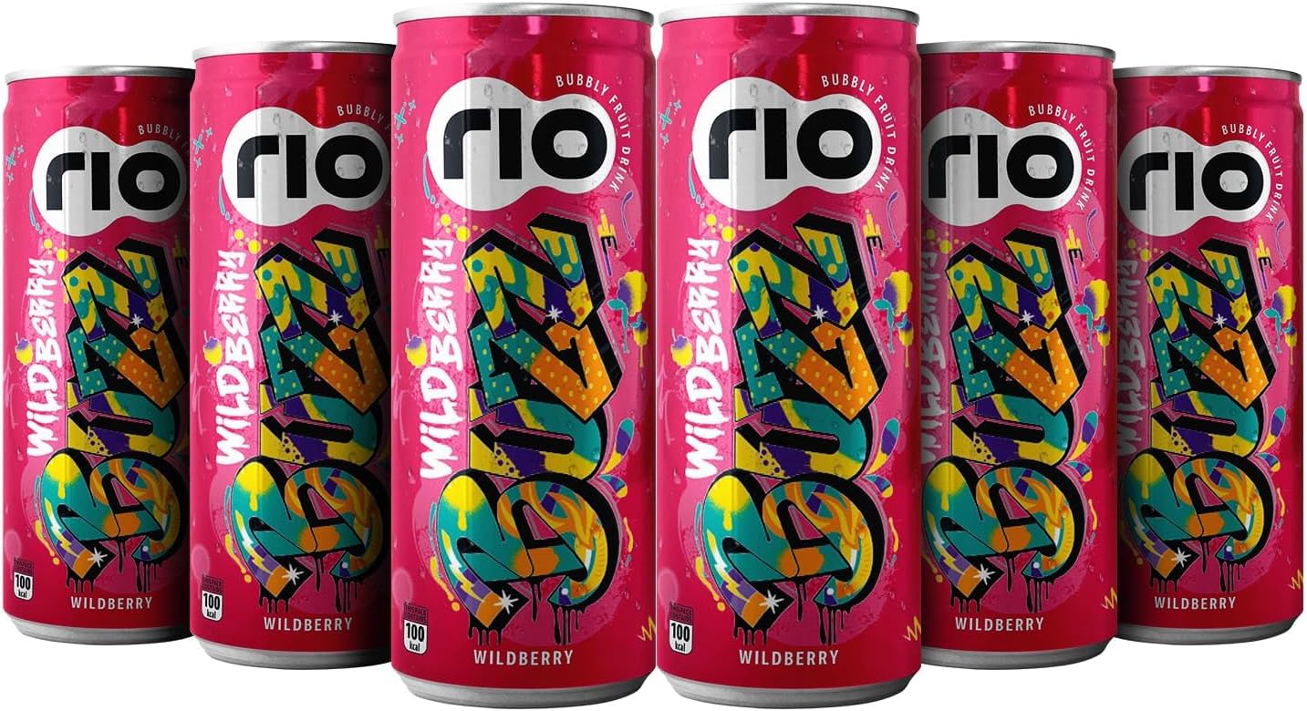 Wildberry Flavor Wild Berry Bubbly Fruit Drink Can|Soft Drink|Exotic Fruit Juice + Fizz|Rich In Vitamin C And Honey|Pack Of 12|250 Ml