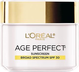 L'Oreal Paris Age Perfect Collagen Expert Day Moisturizer SPF 30 with Peptides & Niacinamide for Firmer, Brighter Mature Skin, 2.5 oz