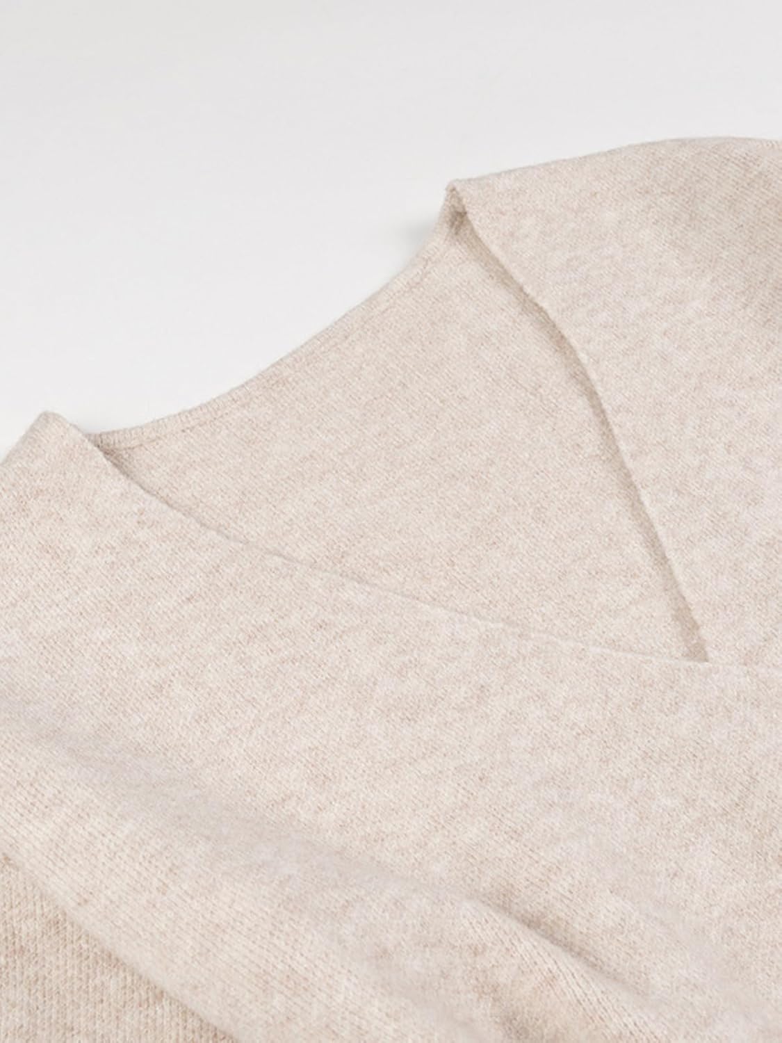 Women's Classic Coatigan Belted Wrap Cardigan Coat Oversized V-Neck Long Knit Sweater Jacket with Tie Belt - Image 3