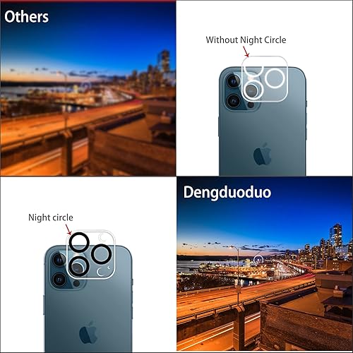 Miniatura 3 de Paquete de 3 protectores de lente de cámara de vidrio templado para iPhone 12 Pro de 6.1 pulgadas, Ultra HD, dureza 9H, arañazos, compatible con