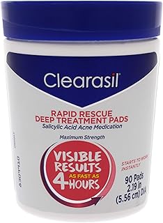 Clearasil Rapid Rescue Deep Treatment Cleansing Pads, 90 count (Pack of 3)