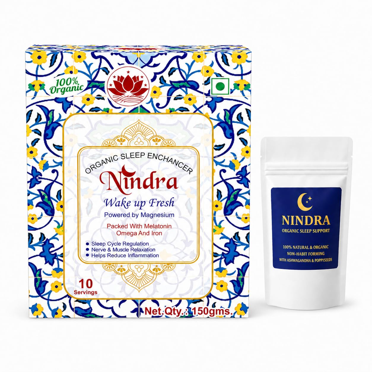 IKOMKAR Natural Sleep Enhancer | Herbal Bedtime Drink | Magnesium-Rich Relaxation Powder | organic sleep drink | Activates Natural Melatonin Production |Sleep support Supplement | Organic sleep Aid , Soothing Sleep Anxiety & Stress Relief 15-Day Pack-picture-10