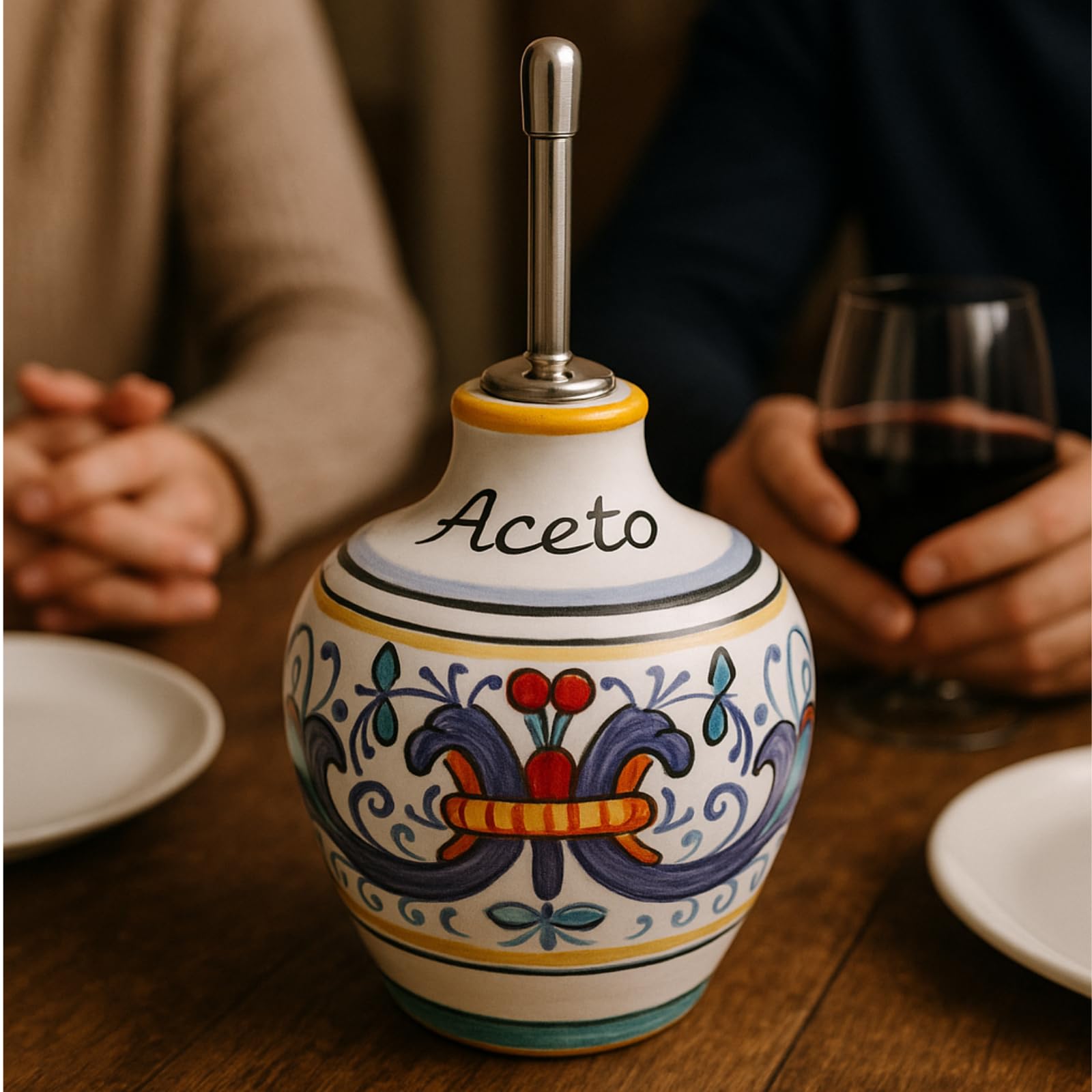 Amazon.com: Deruta Italy Ricco Cruet Oil & Vinegar Bottle | 1