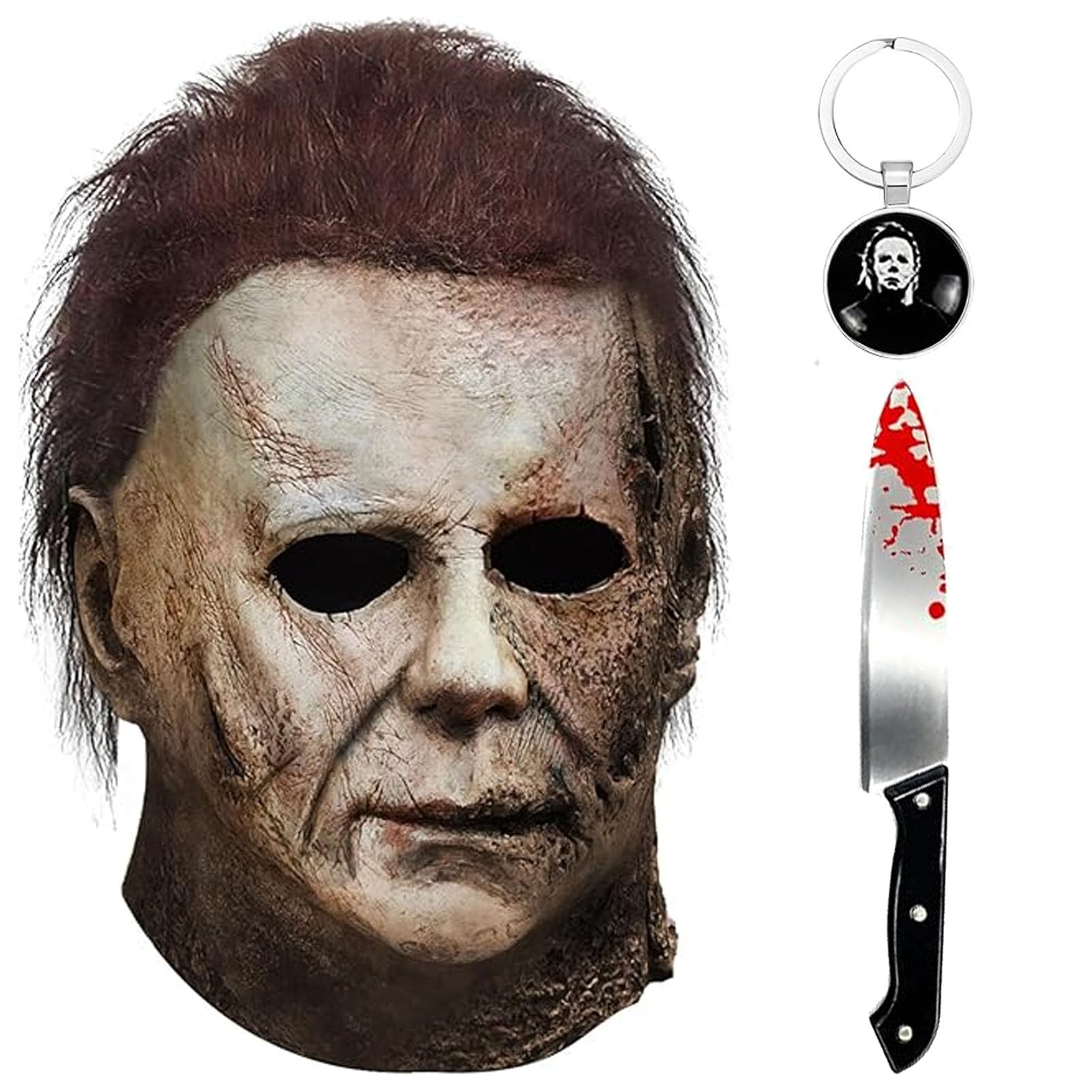 Maryparty Michael Myers Mask for Adults Halloween Michael Myers Face Scary Mask for Halloween Kills Scary Cosplay (Style-1)