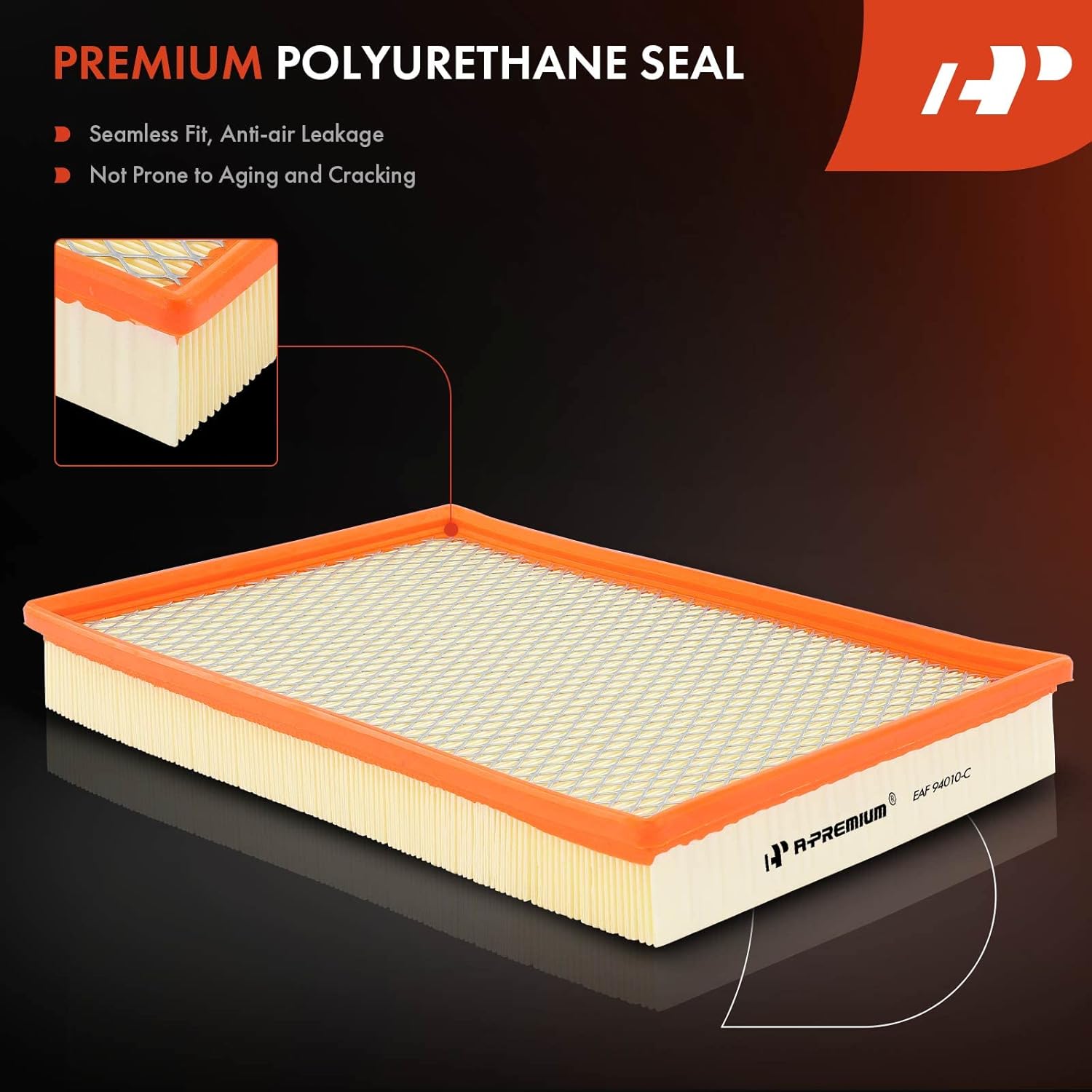 A-Premium Engine Air Filter Compatible with Dodge Ram 1500 2002-2010, Ram 2500 2003-2010, Ram 3500 2002-2009 & Ram 1500 (Classic), 2500, 3500 2011-2018, Flexible Panel Air Filter, Pack of 2