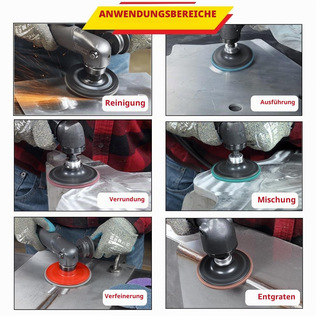 Schleifband Vliesband Rohrbandschleifer Schleifmaschine SC-BL 40x760mm, 5 Stück, Körnungsbereich Grade: Medium, Color: red, Korn:120