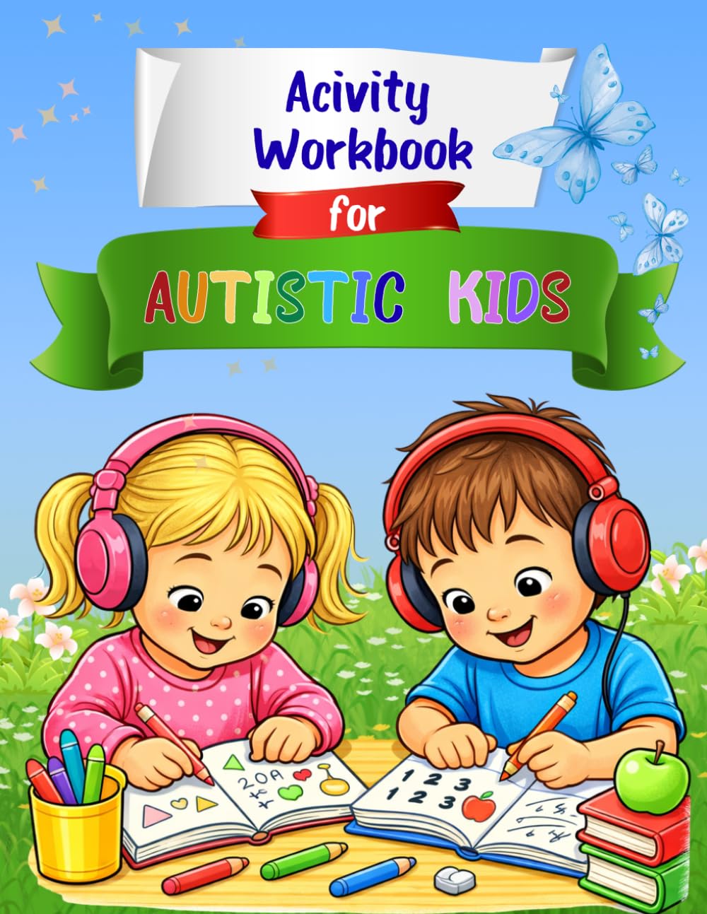 Autism Activity Workbook for Kids: 80 Fun and Simple Worksheets: Matching, Counting, Mazes, Tracing and Connect the Dots